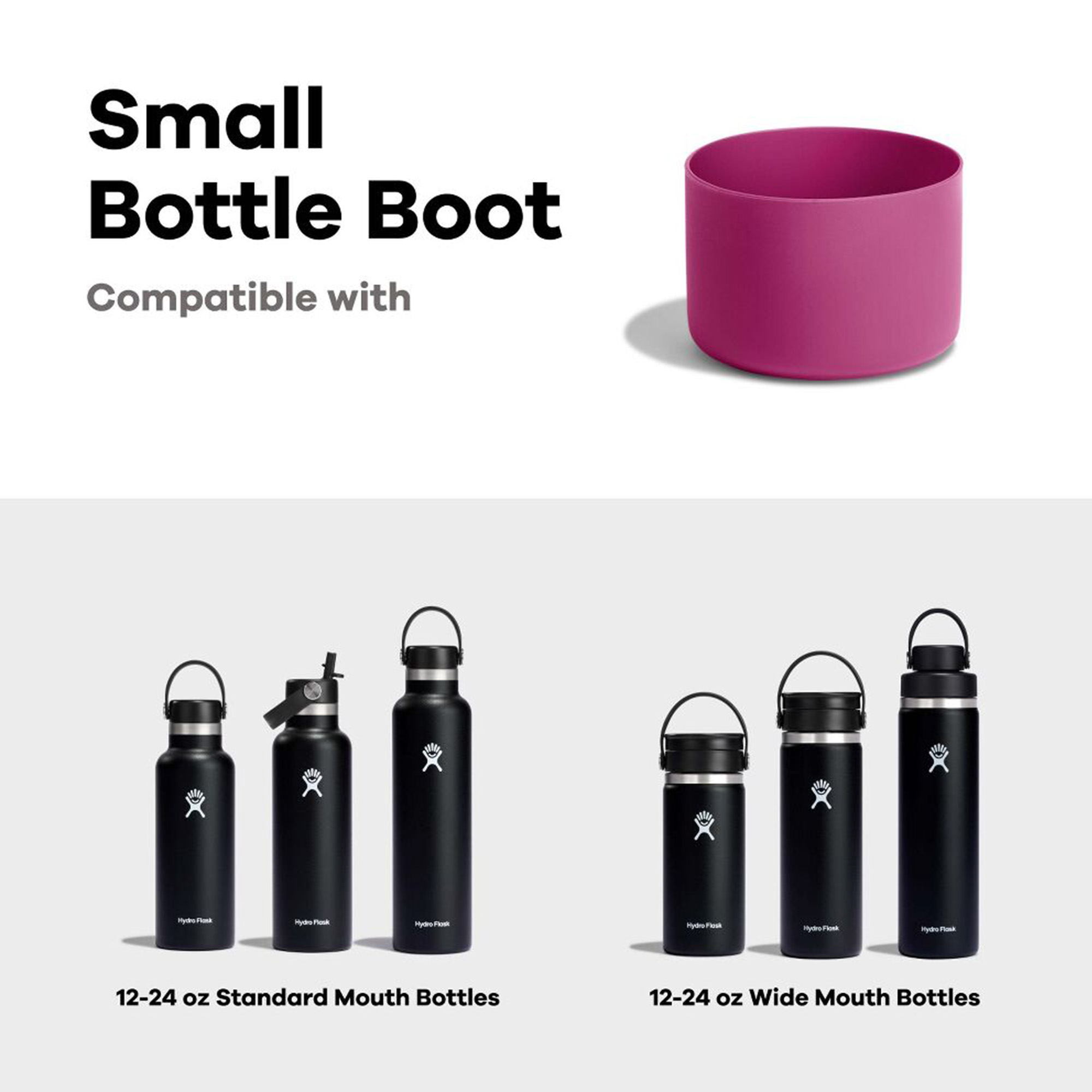 Zaštitna navlaka za bocu HYDRO FLASK silikonska Small Black - Image 2