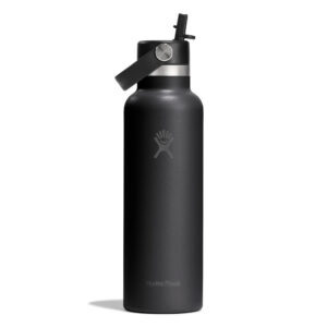 S21CFS001 1 Boca HYDRO FLASK Standard Flex Straw Cap 620ml Black 69d3a9cb46c0e