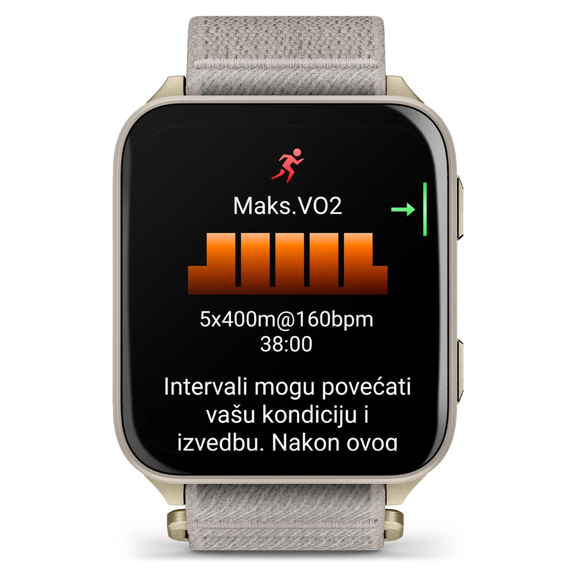 GARMIN Venu X1 Soft Gold titanijsko kućište i svijetlo sivi najlonski kaiš - Image 3