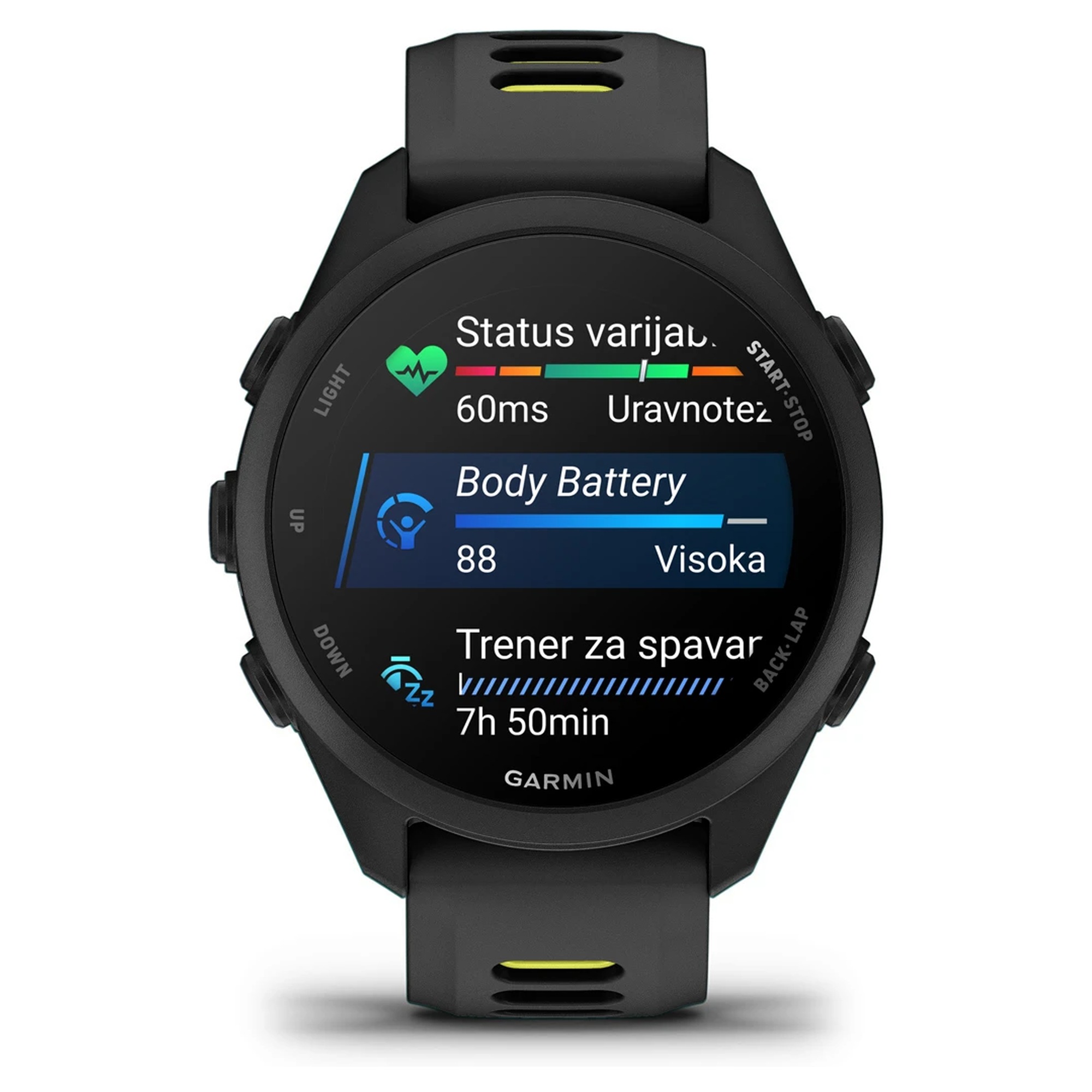 Sat GARMIN Forerunner 170 Music Black Amp Yellow - Image 4