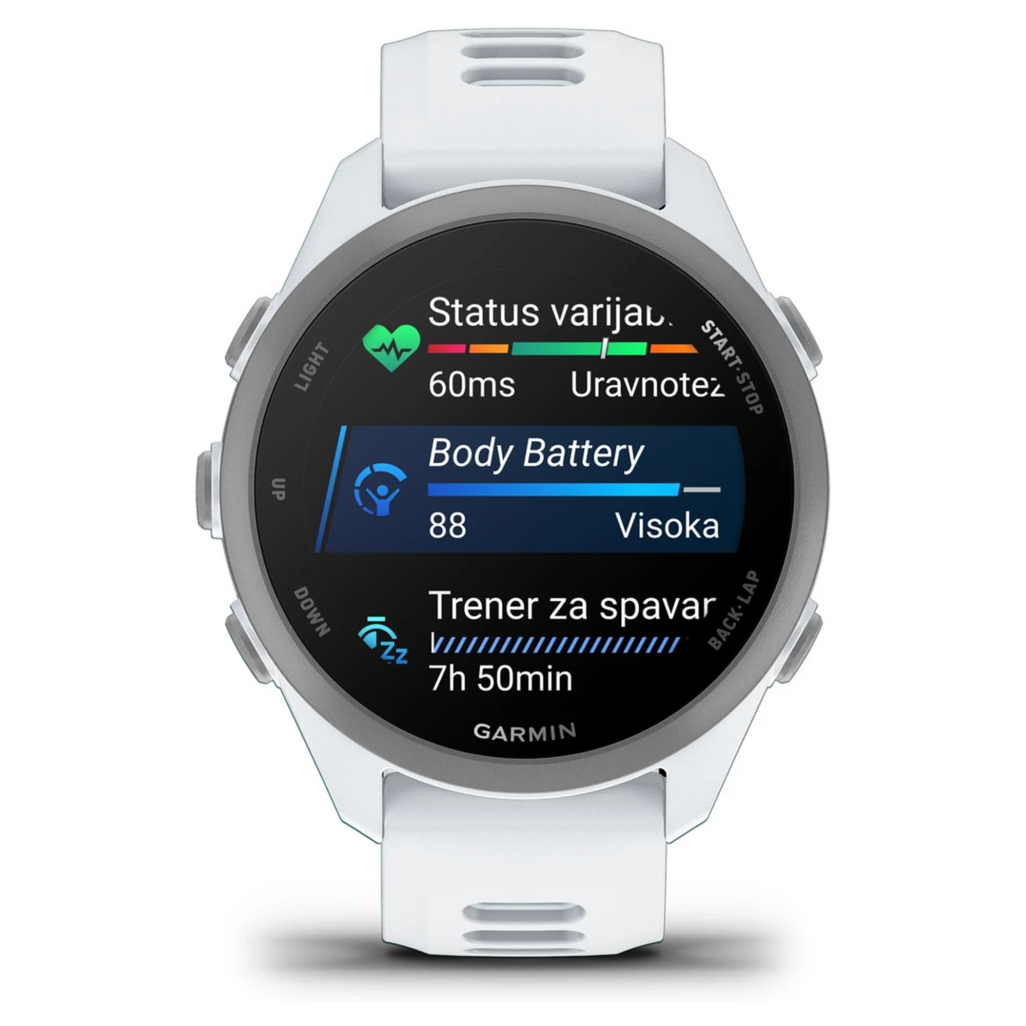 Sat GARMIN Forerunner 170 Music Whitestone Cloud Blue - Image 4