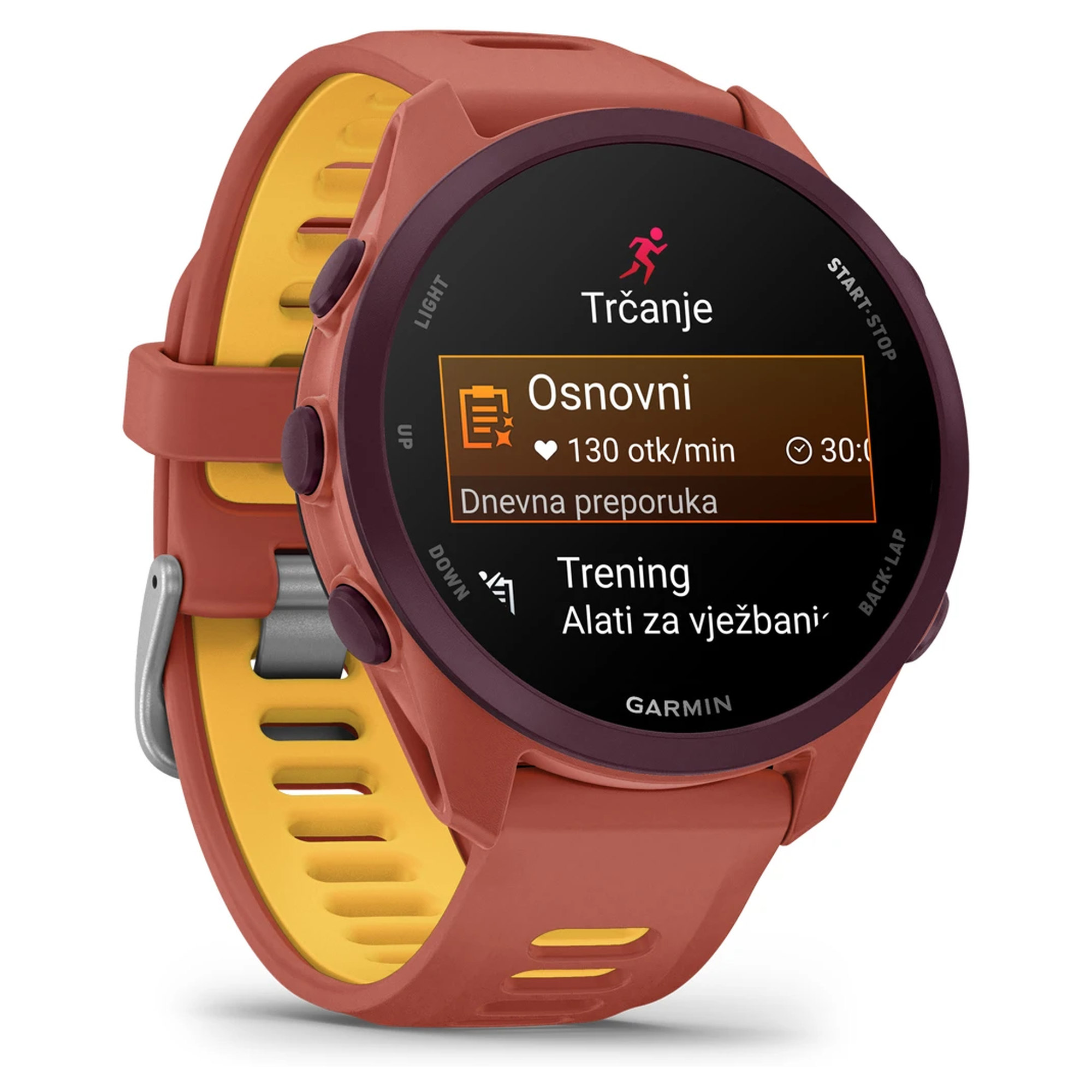 Sat GARMIN Forerunner 170 Music Red Pink Mango - Image 2