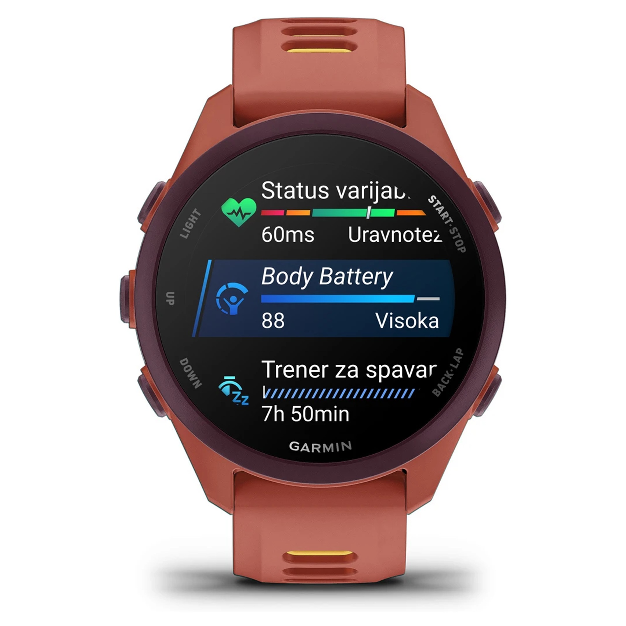 Sat GARMIN Forerunner 170 Music Red Pink Mango - Image 4