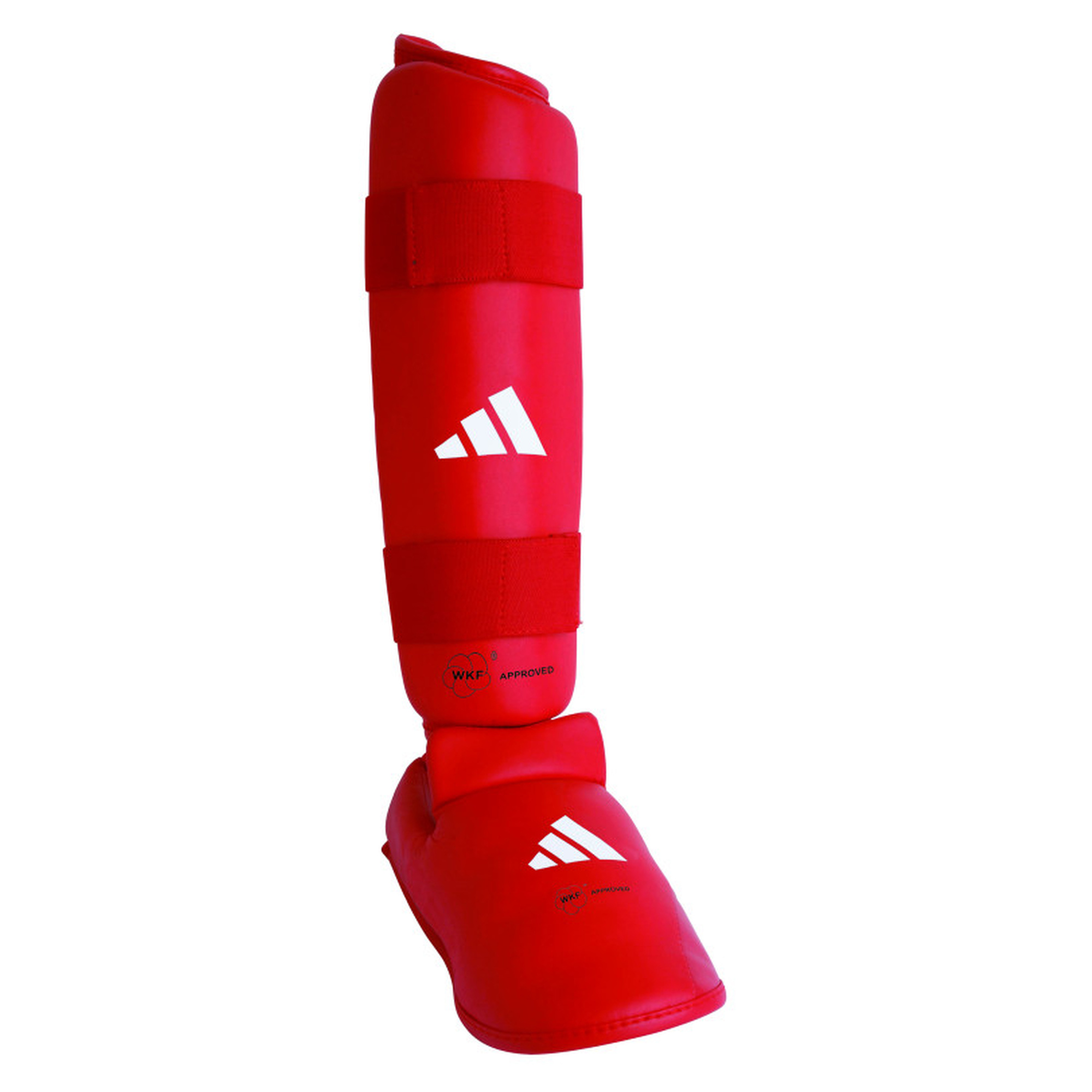 Štitnici za potkoljenice i gornji dio stopala ADIDAS WKF Skin Removable Red - Image 2