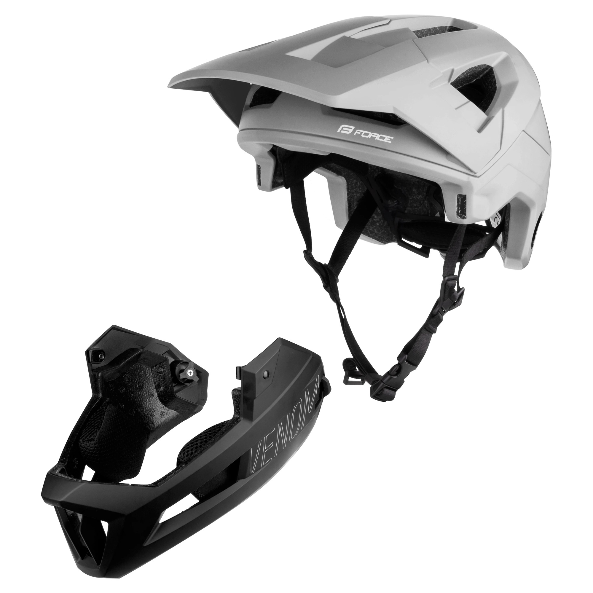 Kaciga FORCE Venom Downhill Grey/Black - Image 5