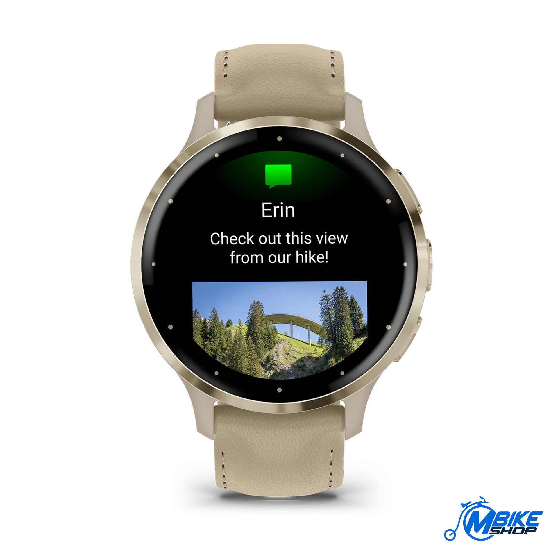GARMIN Venu 3S French Gray Soft Gold Leather - Image 2