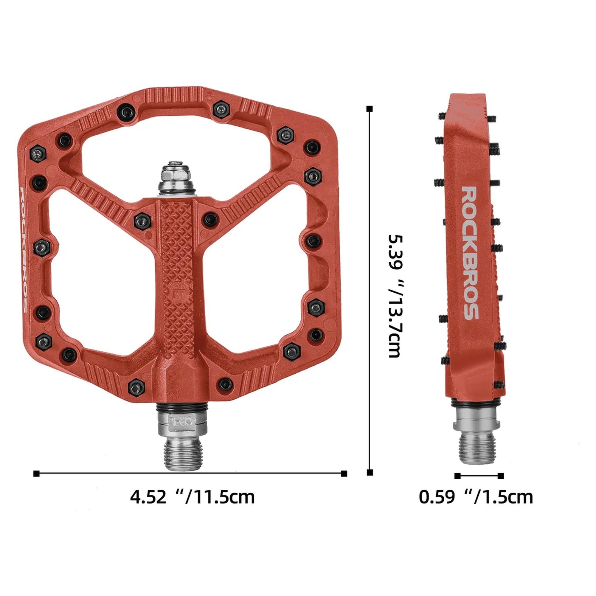 Pedale RB MTB Flat 9/16 Orange - Image 2