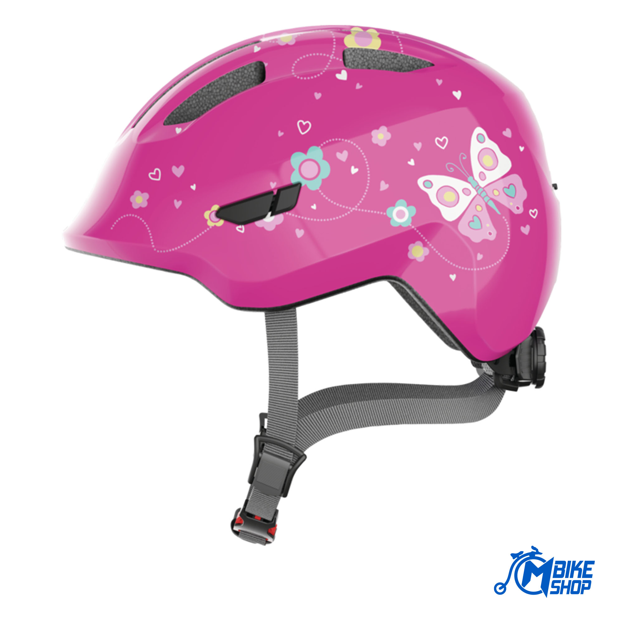 Kaciga ABUS Smiley 3.0 Pink Butterfly